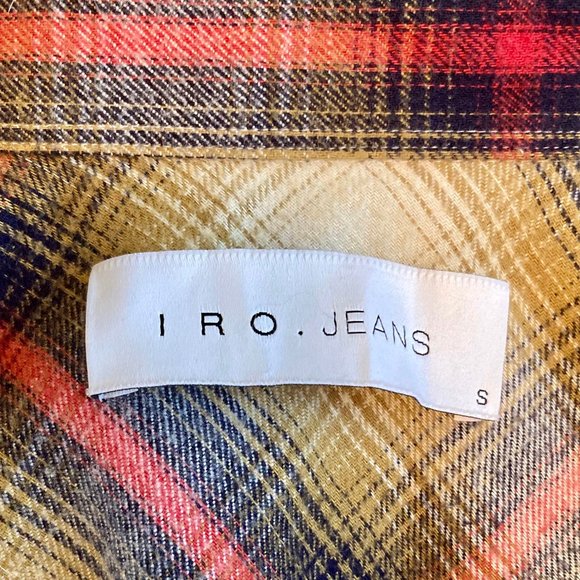 IRO Milay Split-Side Checked Brushed-Cotton Oversized Shirt - Picture 14 of 16